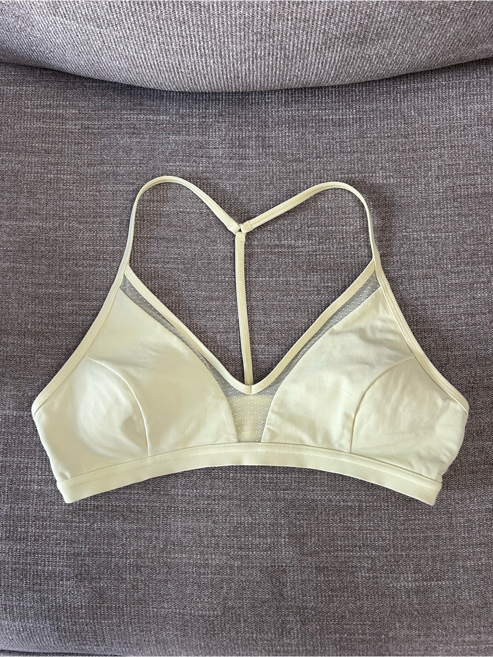 lululemon athletica T-Back Wireless Bralette in Pale Yellow